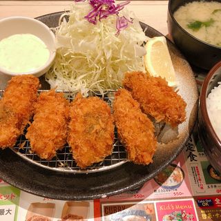カキフライ定食(松のや 明石店)
