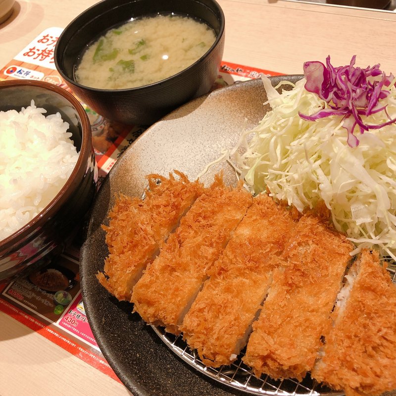 ロースカツ定食(松のや 明石店)