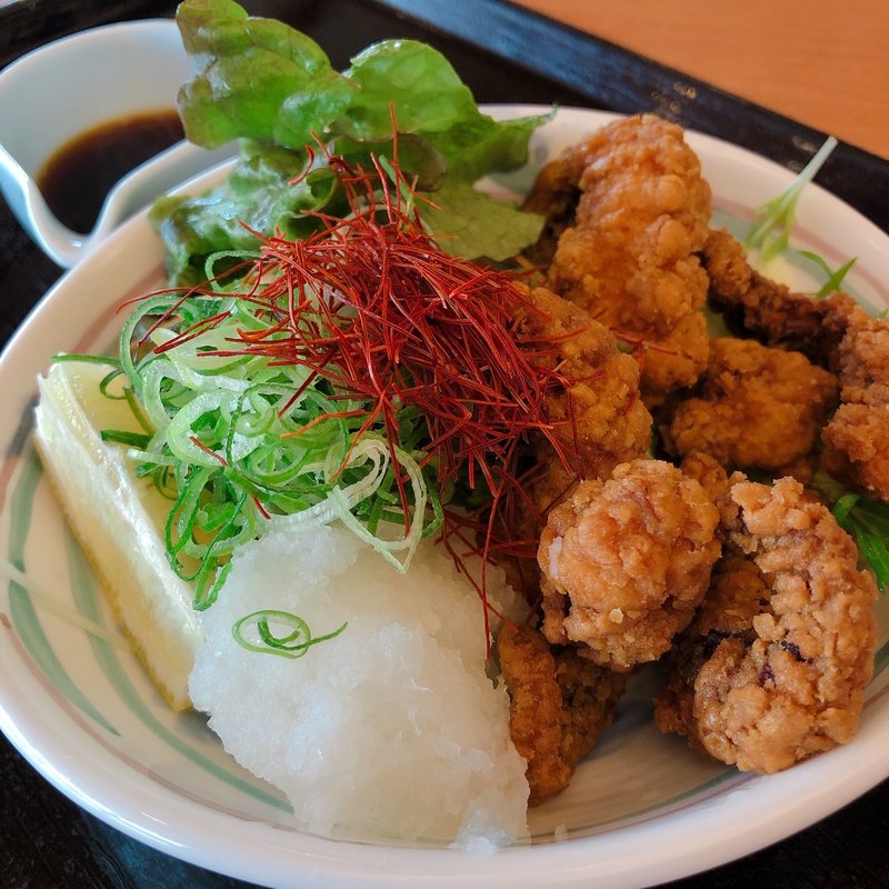 たこの唐揚げポン酢(お食事処　ごちそうや)