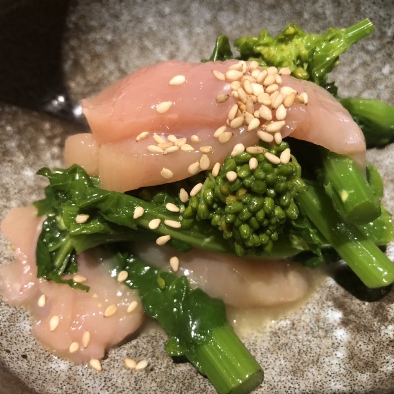 菜の花と鶏のからし和え(らぱす 北浜店)