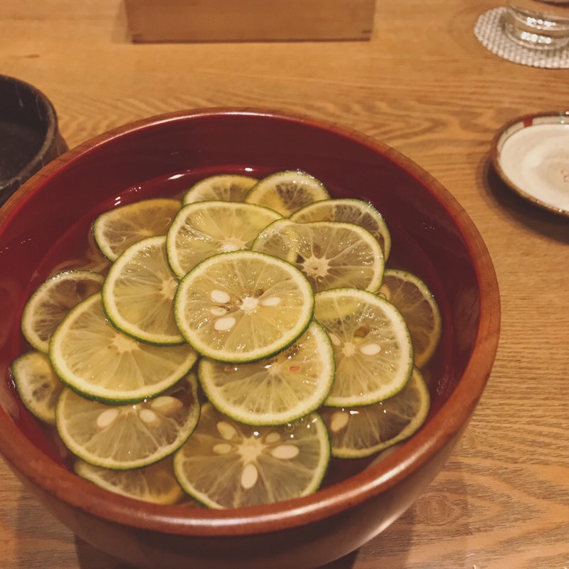 温かいお蕎麦  すだちそば(蕎や 月心)