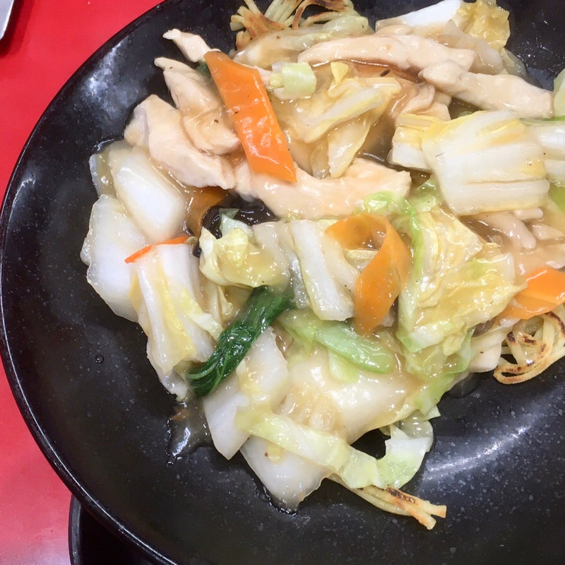 鶏のうま煮あんかけ焼そば(餃子の王将 狸小路5丁目店)