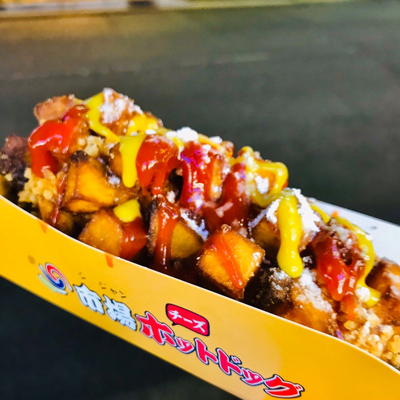 サツマイモモッツァレラドッグ(韓流館　ソウル市場 )