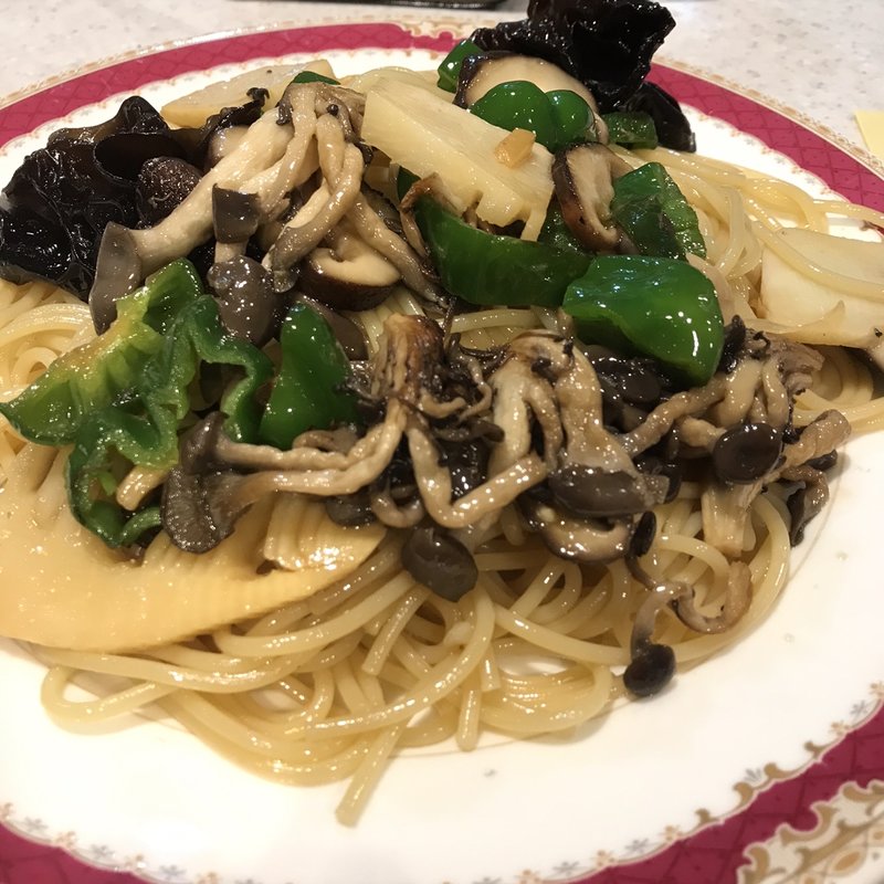 山の幸のスパゲッティ(ハシヤ)