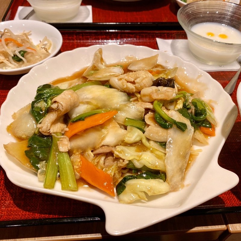 五目焼きそばセット(上海灘DINING モザイクモール港北店)