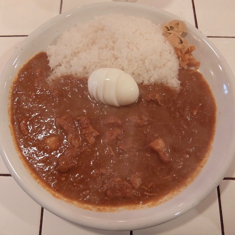 ポークマサラ　ゆで卵トッピング(チリチリ)