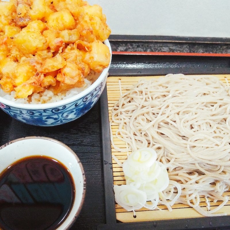 Aセット　もりそばとかき揚げ天丼(à la 麓屋 （あら ふもとや）)