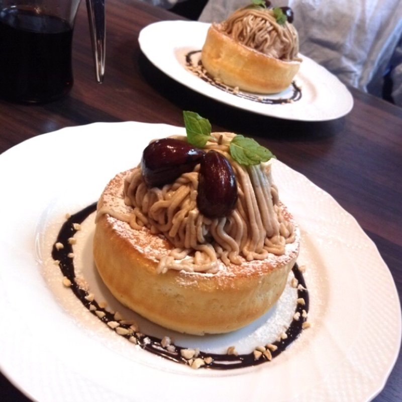 栗のスフレパンケーキ(星乃珈琲店 仙台太白店 )