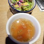 サラダとスープ(ランチセット)(神楽坂焼肉 Kintan)