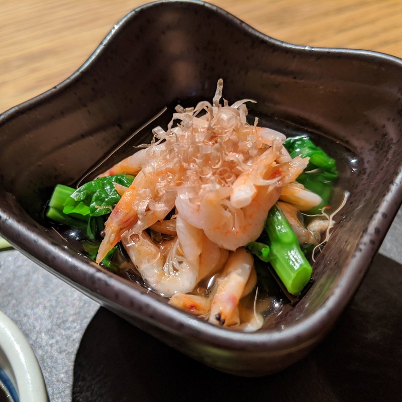 菜の花のお浸し(KINKA sushi bar izakaya SHIBUYA)