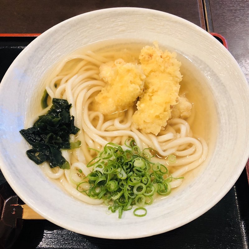 かしわ天うどん(情熱うどん讃州 新大阪店)