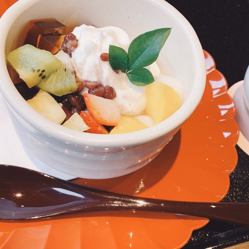 クリームあんみつ(桜珈琲　河内長野店)