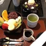 クリームあんみつ(甘味処　金花糖 （きんかどう）)