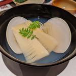 銚子産はまぐり、熊本産筍(松陰鶴水)