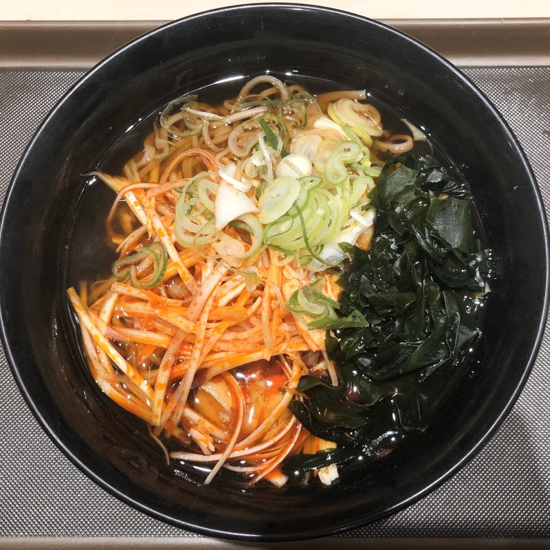 ピリ辛鶏ねぎそば(名代 富士そば 学芸大学駅前店)