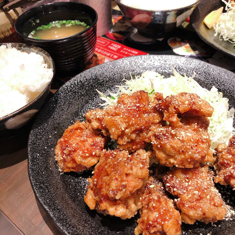 旨タレがらみ　唐揚げ定食(きしから DUO神戸店)