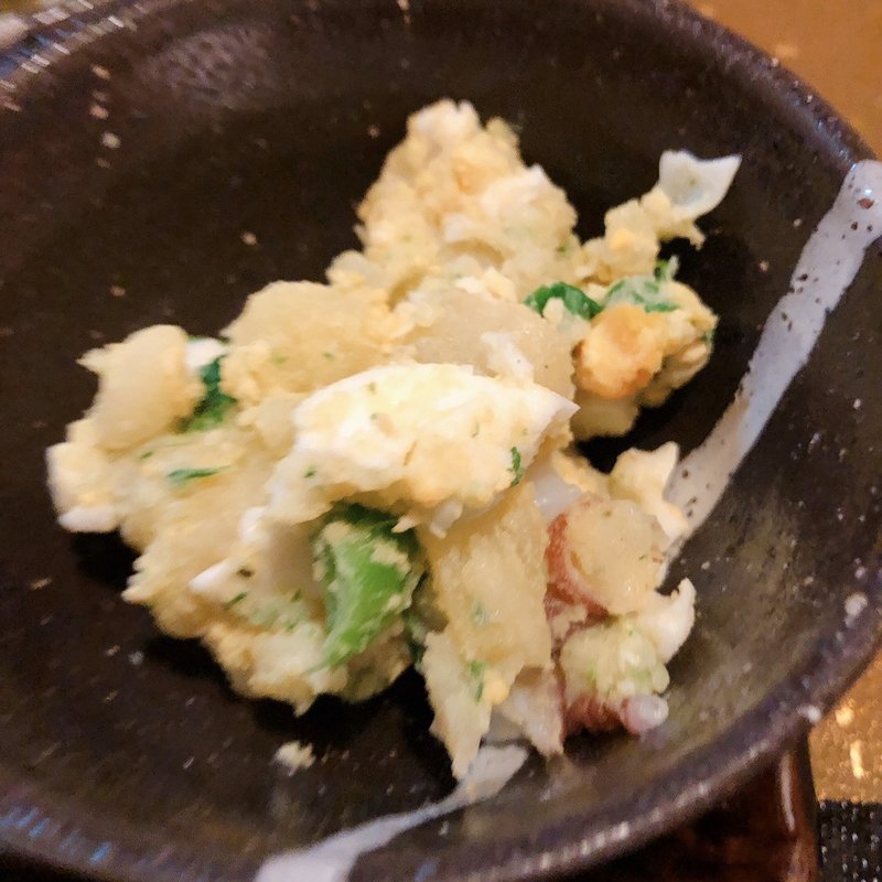 たこと菜の花のポテトサラダ(炉端・おでん　あかし亭　本家)