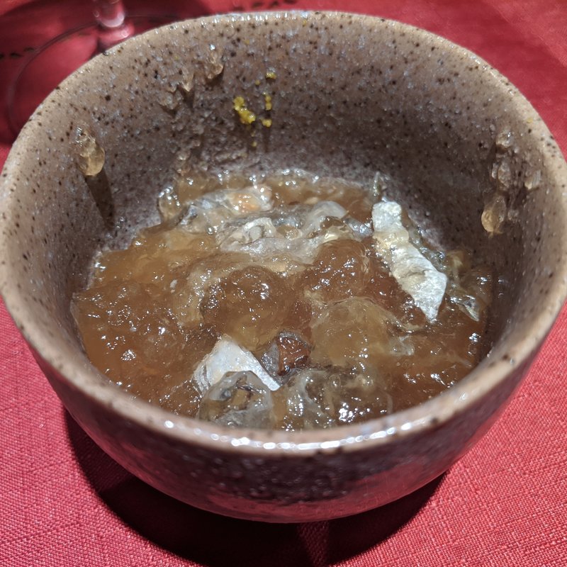 鯛の煮凝り(モダン割烹　銀平)