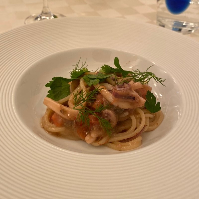 "スパゲティ"子持ちヤリイカとフルーツトマト(mondo)