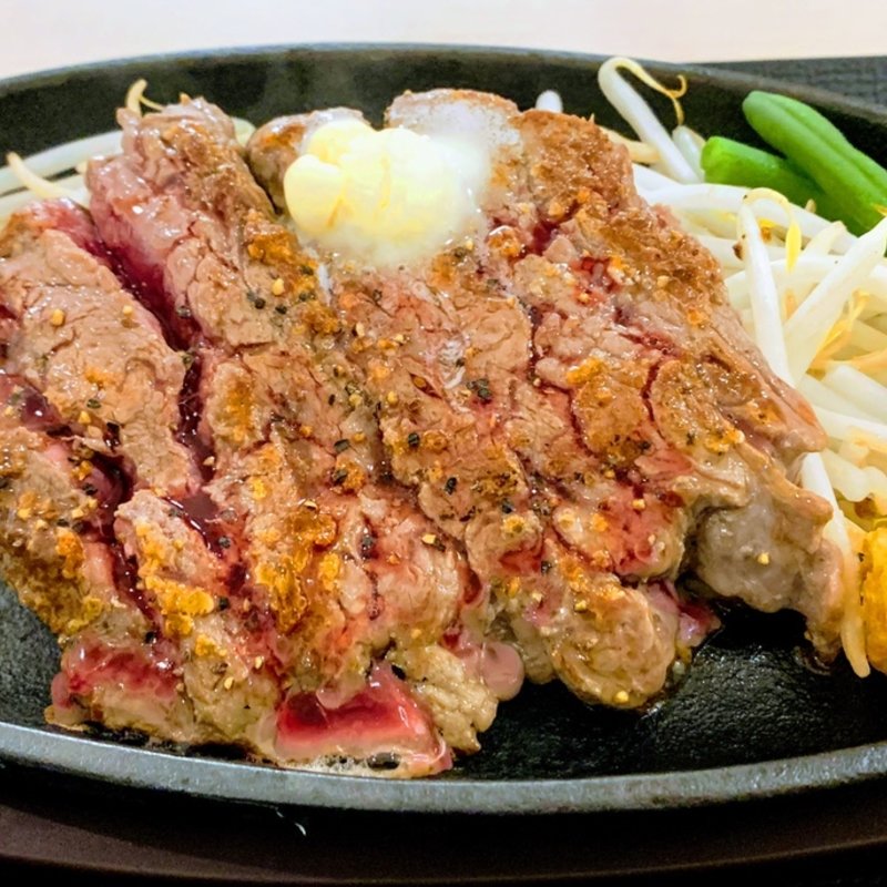 タケルステーキ(1ポンドのステーキハンバーグ タケル 阪急三番街店)