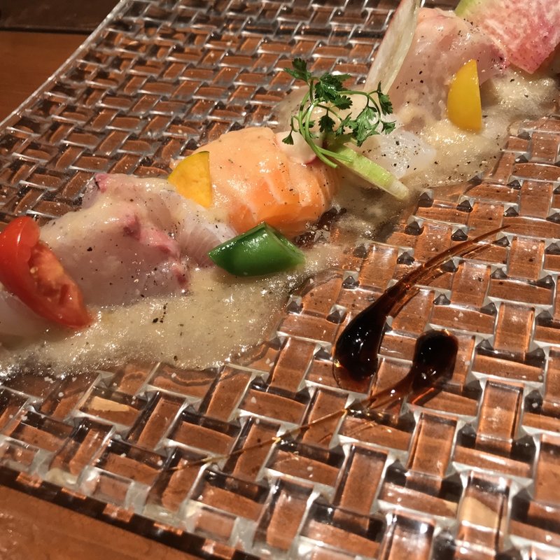 カルパッチョ三種(イタリアンダイニング ペスカ なんば店)