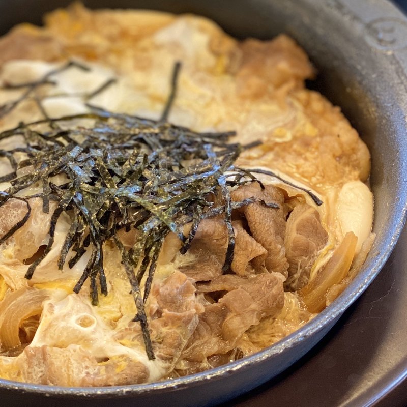 お肉大盛牛とじ定食 豚汁セット(松屋 長野柳原店 )