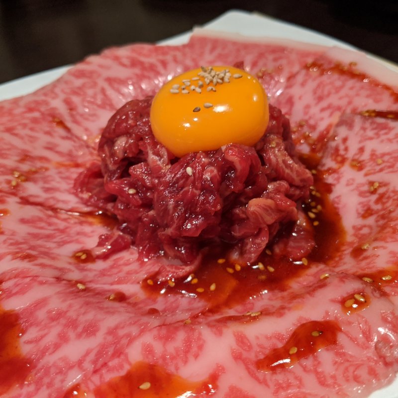 乃助の大判炙りユッケ(焼肉　乃助)