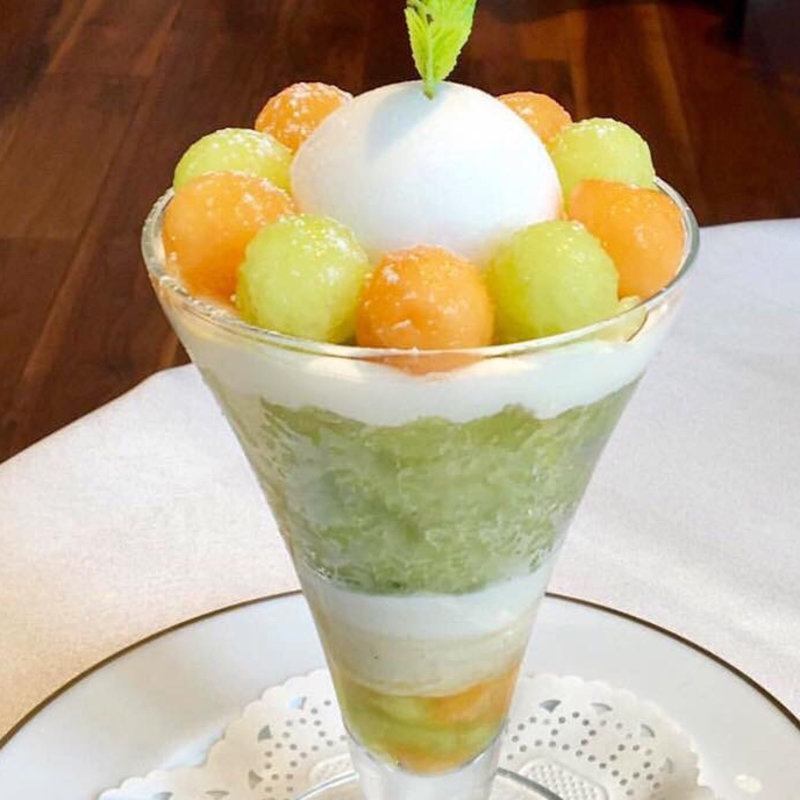 メロンパフェ(銀座・和光アネックス ティーサロン)