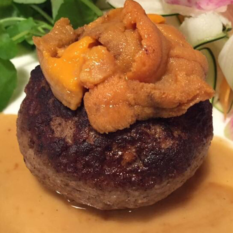 和牛100%雲丹ハンバーグ(NYU 中目黒)