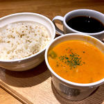 朝スープセット(野菜と鶏肉のトマトシチュー)(スープストックトーキョー S-PAL 仙台本館店)