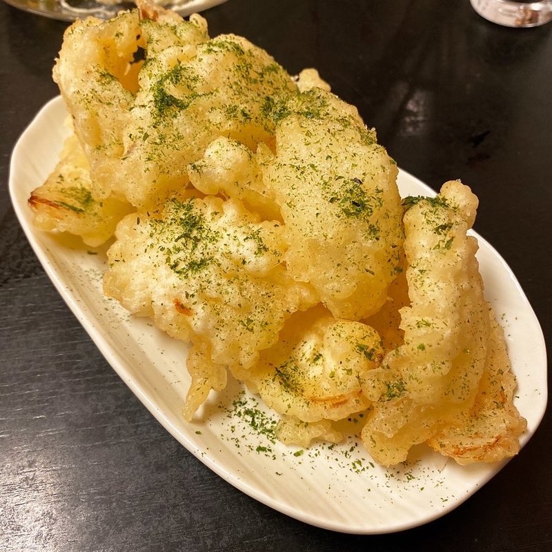 玉ねぎの天ぷら(やきとり桂馬)