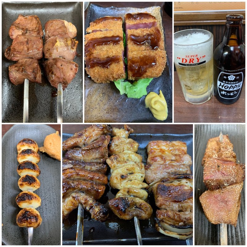 やきとん、レバカツ、ホッピー(三福)