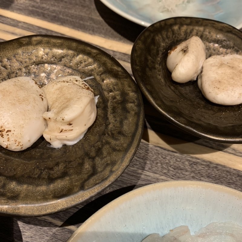 ふぐ白子　ヒレ酒　てっさ(大阪とらふぐの会　 本店 )