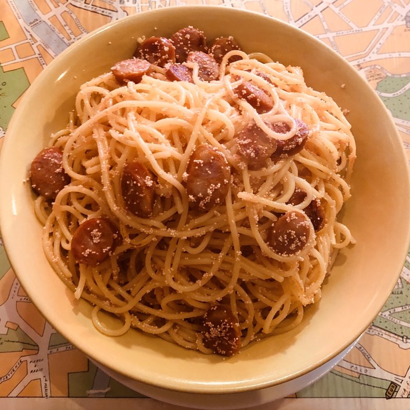 タラコチョリソー・スパゲッティー(ハンター・ラ・ストラーダ)