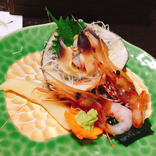 エビの刺身(いわない温泉 高島旅館)