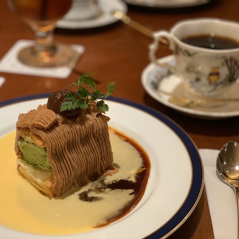 モンブランケーキセット(ホシヤマ珈琲店 アエル店 )