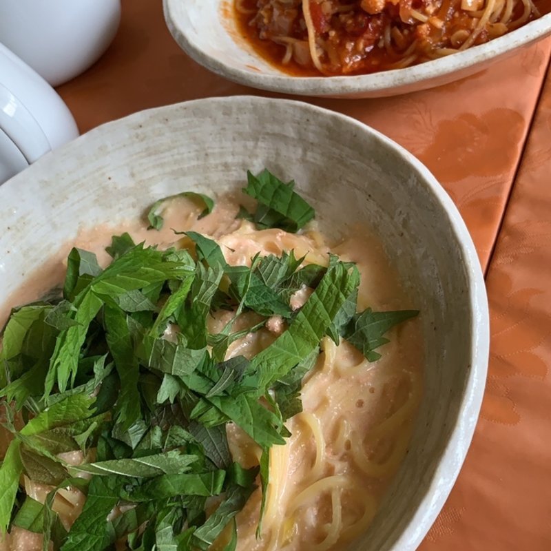 明太子クリームパスタ(スパゲティハウス いたり庵)