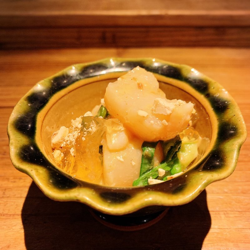 帆立と庄内あさつきのぬた(酒井商会)