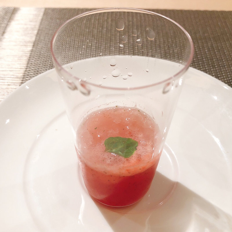 スイカのグラニテ(銀座大石)