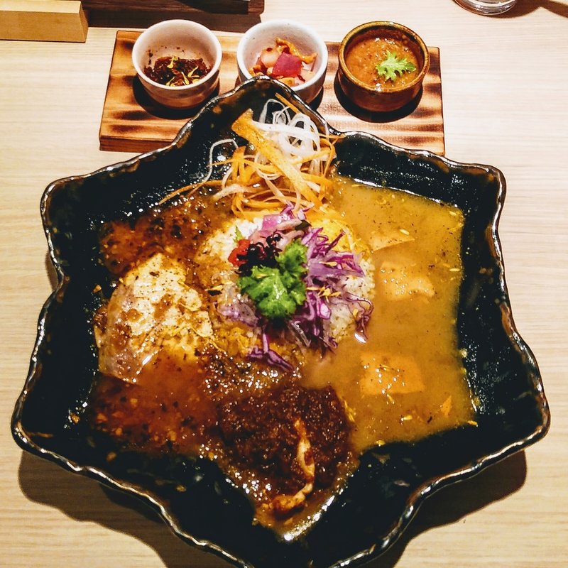 三種合い掛け(バガワーンカレー)