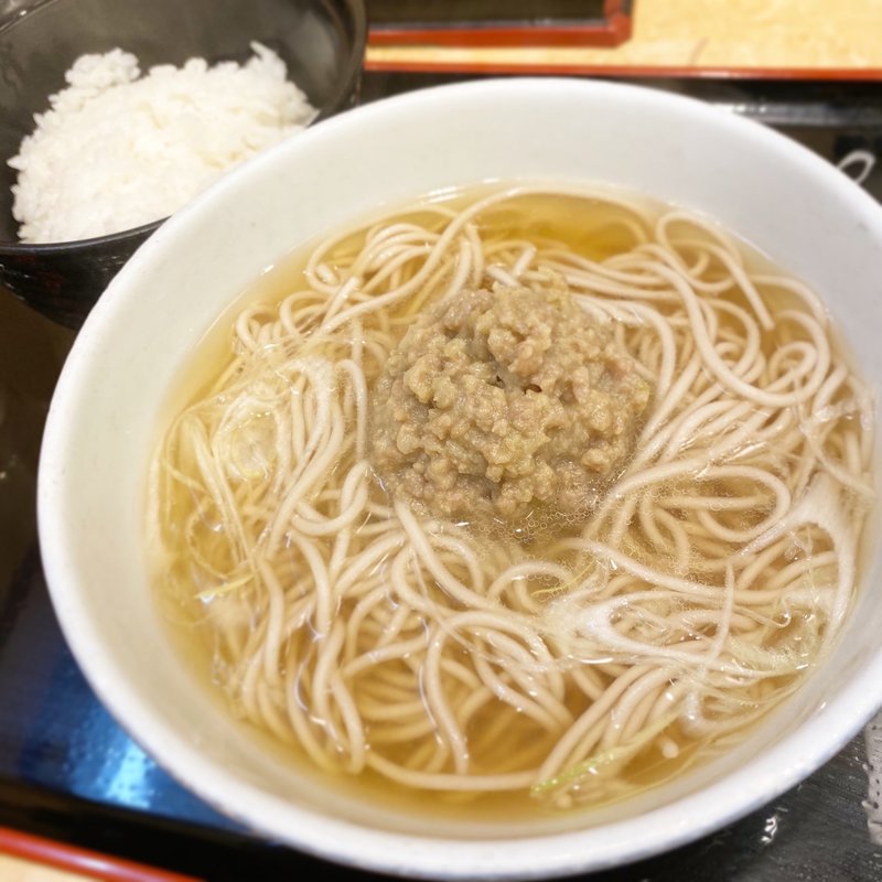 山わさびそばライスセット(小諸そば 新橋店)