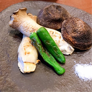 旬の野菜の焼き物(そば せいろや)