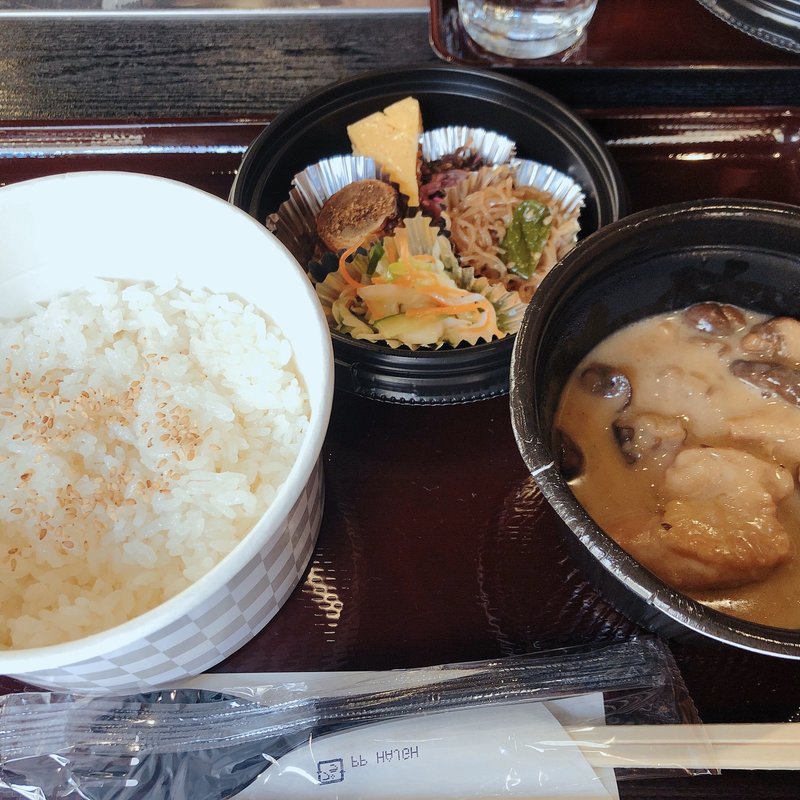 ランチセット（鶏とキノコのクリーム煮）(よし梅 人形町本店)