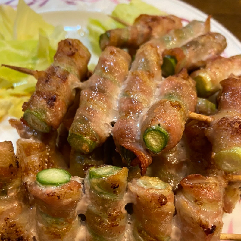 アスパラ巻き(焼鳥 松高 塩原本店)
