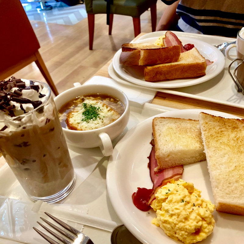 モーニングプレート・オニオングラタンスープ(BECK'S COFFEE SHOP 御徒町)