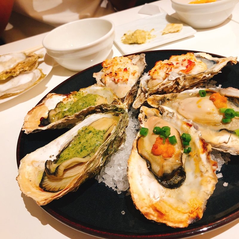 焼き牡蠣　3種盛り合わせ(エミットフィッシュバー)