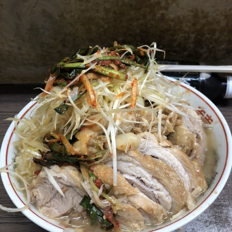 小豚＋ニラキムチ＋ネギ(ラーメン二郎 横浜関内店)