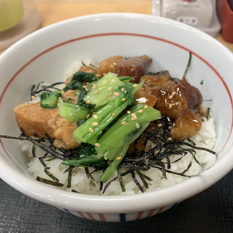 豚角煮丼 大盛(なか卯 西新宿店 )