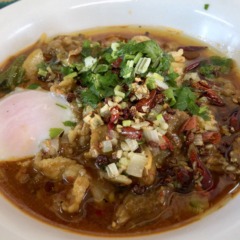 牛肉のカラシビぶっかけご飯(龍門瀑 )