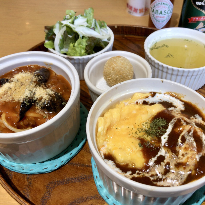 ココットランチ(オムライス&ミートソース)(いちカフェレストラン)